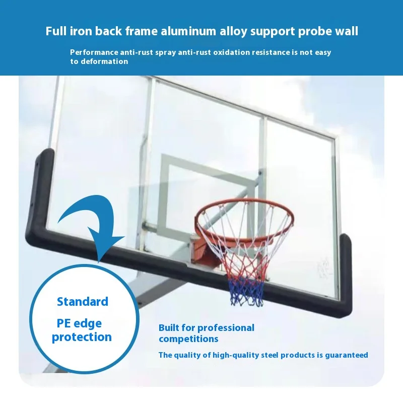 บาสเกตบอลในร่มสําหรับเด็กปรับความสูงได้เคลื่อนย้ายได้กลางแจ้งผู้ใหญ่ขาตั้งห่วงบาสเก็ตบอล