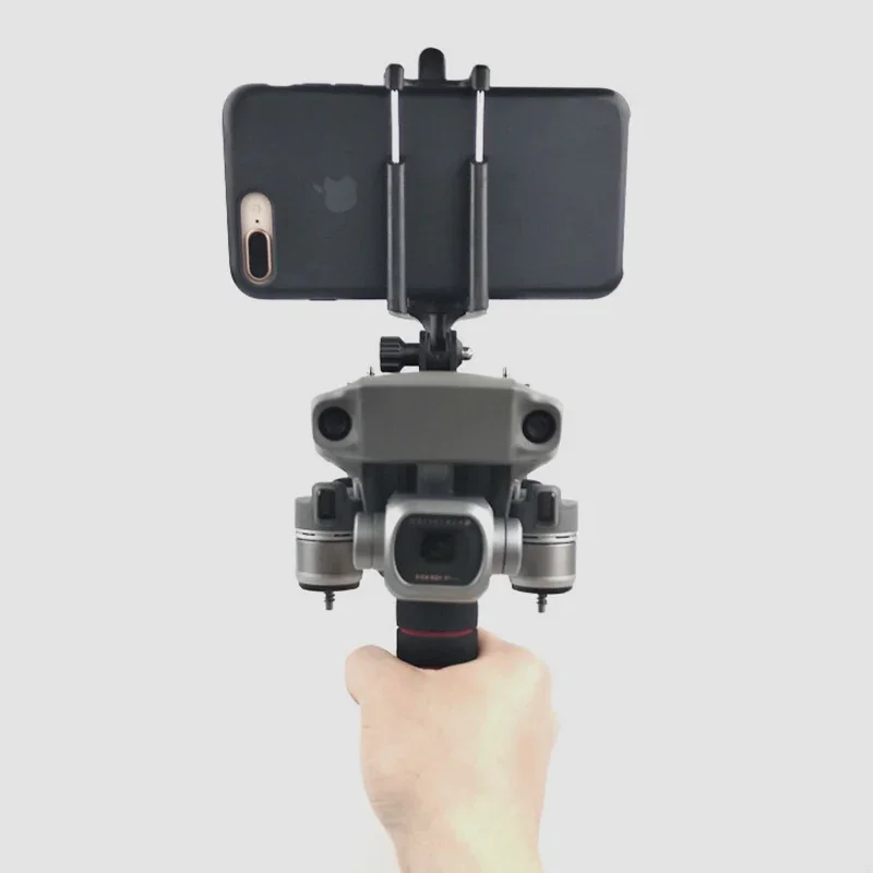 Handheld Holder Landing Shooting Monopod Adapters with Mobile Phone Clip Mount for DJI Mavic 2 Pro Zoom Drone Accessories