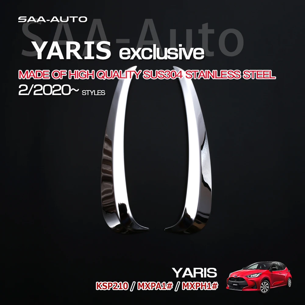 Lampu kabut depan mobil, Trim lampu kabut hias untuk TOYOTA YARIS KSP210/MXPA1/MXPH1 2020 Aksesoris eksterior Styling mobil