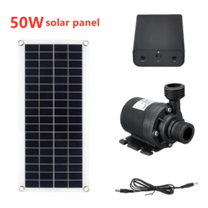Pompa ad acqua solare Pompa per fontana solare 50W 800L/H 12V Pompa per irrigazione per fontana da giardino a basso rumore