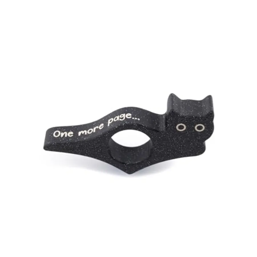 

Cat Book Page Holder for Reading, Bookish Gifts and Accessory, Ideal for Bookworms, Book Lovers and Readers, Made in USA Black