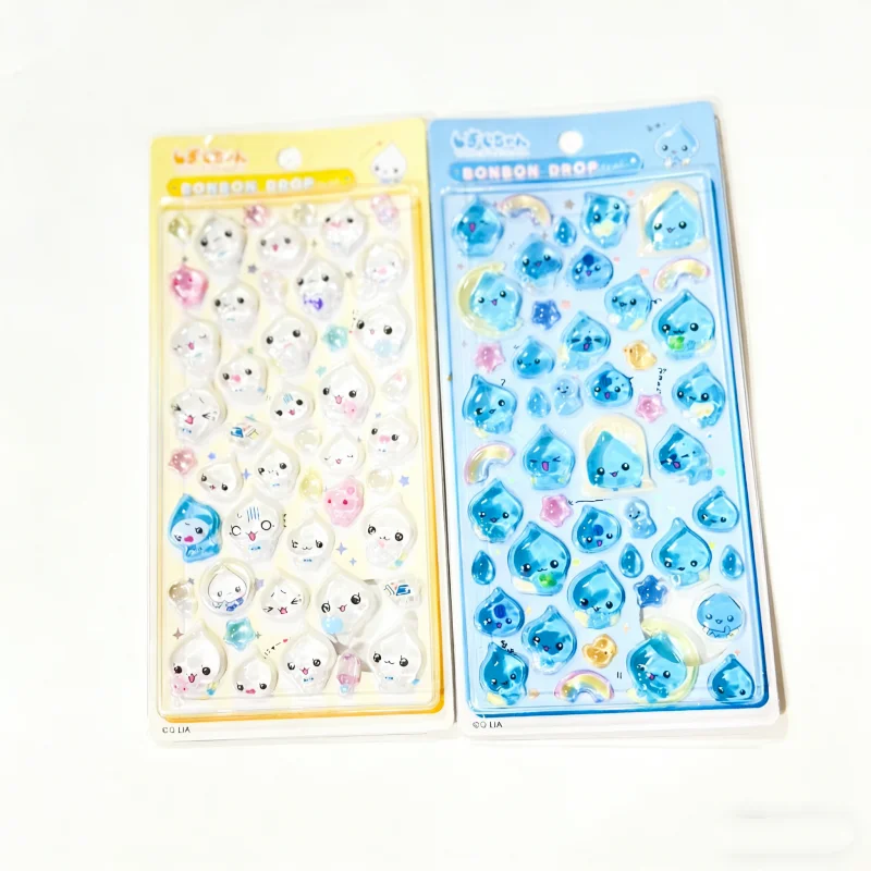 2026 New DIY Small Water Drop 3D Crystal Stickers Kawaii Sparkling Powder Raindrop Lord Crystal Drop Glue Decorative Small Gifts
