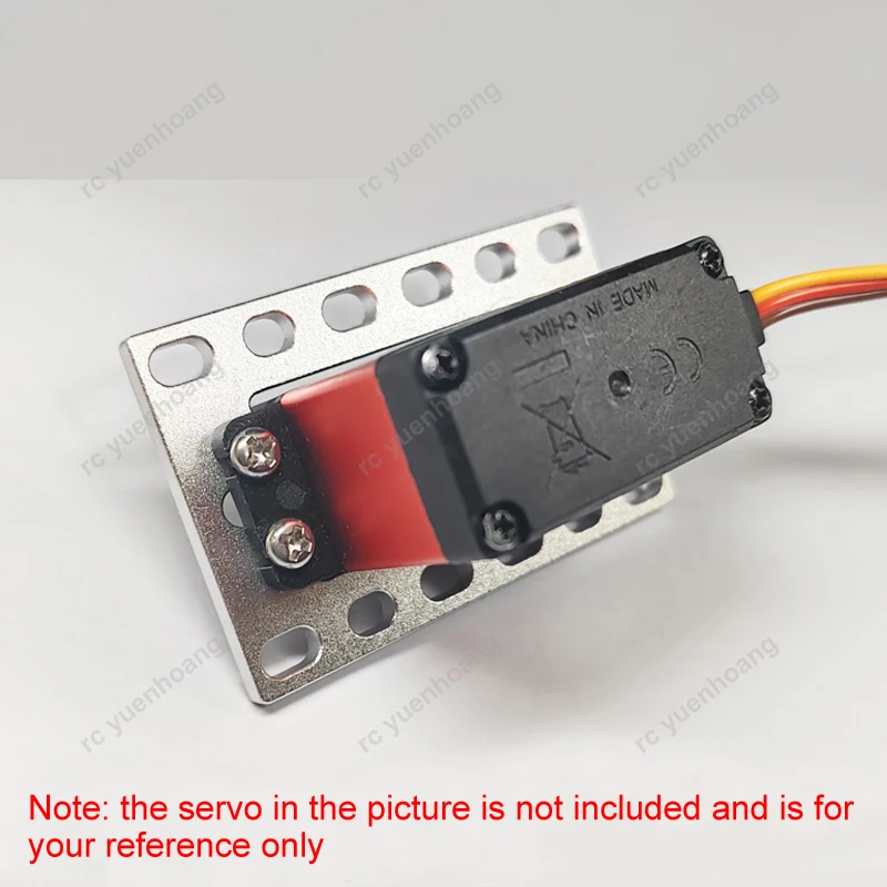 Soporte de Servo de un solo eje, soporte de marco de Servos plateados de aleación de aluminio 6061 para manipulador de brazo de Robot, accesorios DIY