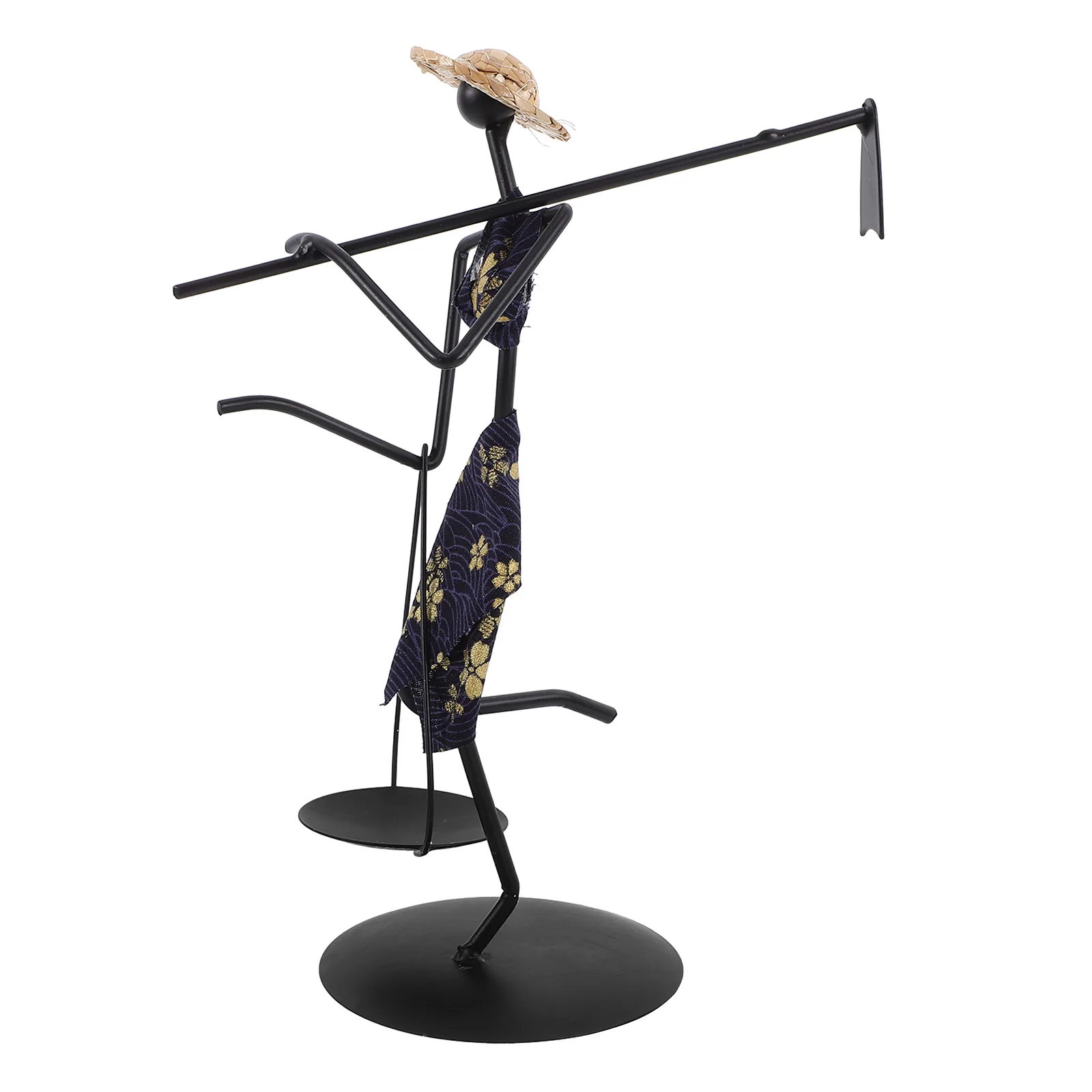 

Vintage Iron Person Holder African Figurine Decor Stand Romantic Dinner Wax Lighting Home Pillar Candlestick