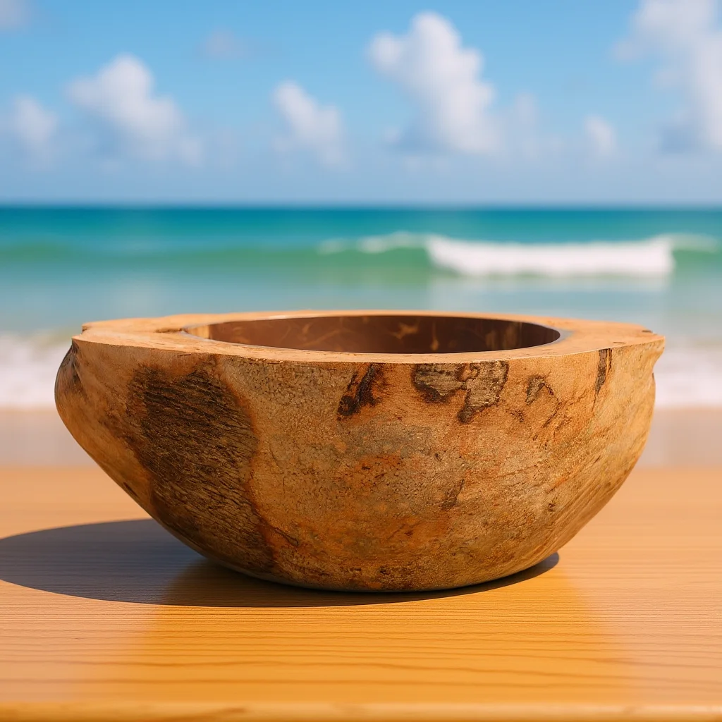 Tigela de comida estilo natural, concha de coco, leve, multifuncional, salada, arroz, sobremesa, decoração de casa, copo