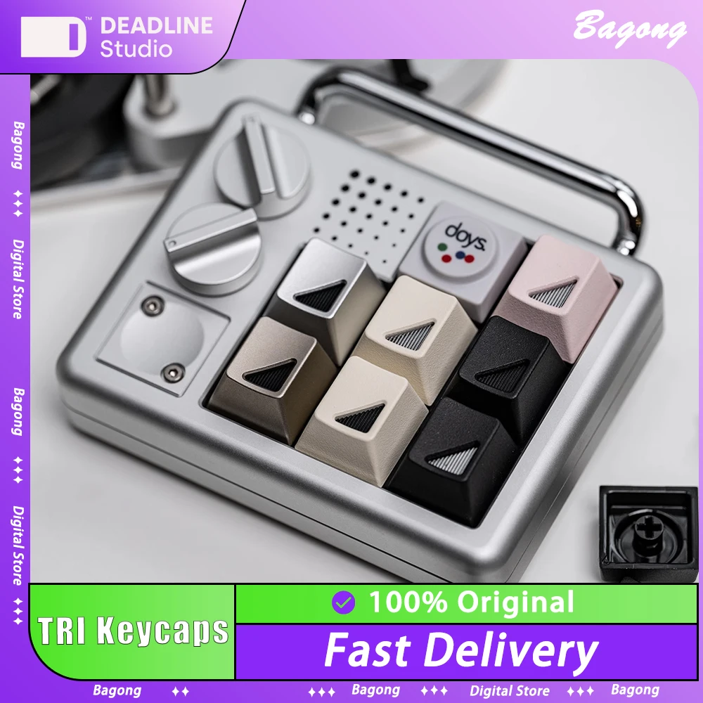 

DEADLINE STUDIO TRI металлические колпачки для клавиш из алюминиевого сплава Cherry R1, профиль, колпачок для клавиш, персонализированный колпачок для механической клавиатуры на заказ