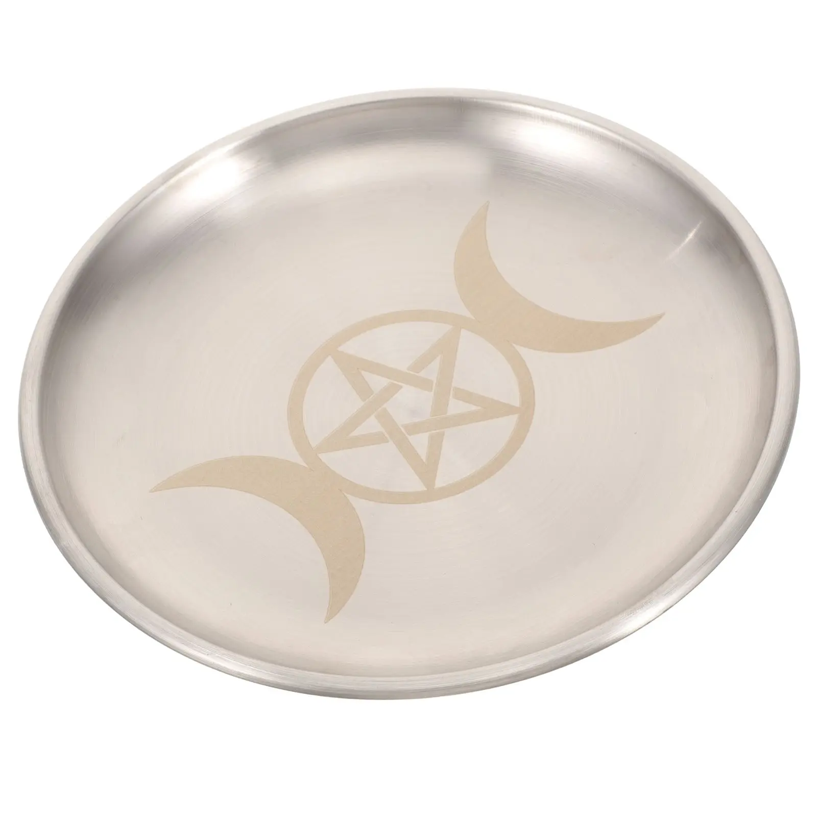 

Silver Three-phase Gold Plate Pentagram Storage Altar Tray Tray Altar Holder Decorative Trays Home Accessory