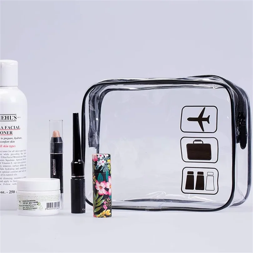 1pc Clear Toiletry TSA Approved Travel Bag Travel Carry On, Airport Aviation Accessories Compliant Bag, Quart Size Women's and M