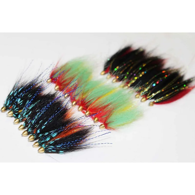 

Tigofly 24 pcs 3 Colors Cone Head Tube Fly Salmon Trout Steelhead Fly Fishing Flies Lures Set