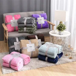 Winter Warm Fleece Baby Adult Throw Blanket for Bed Flannel Sofa Plaid Yoga Sports Tapestry Bedspread Bedcover 200x230cm