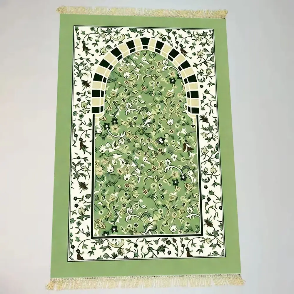 VIKAMA Arabic Arch Prayer Mat Vintage Geometric Portable Salah Mat for Travel