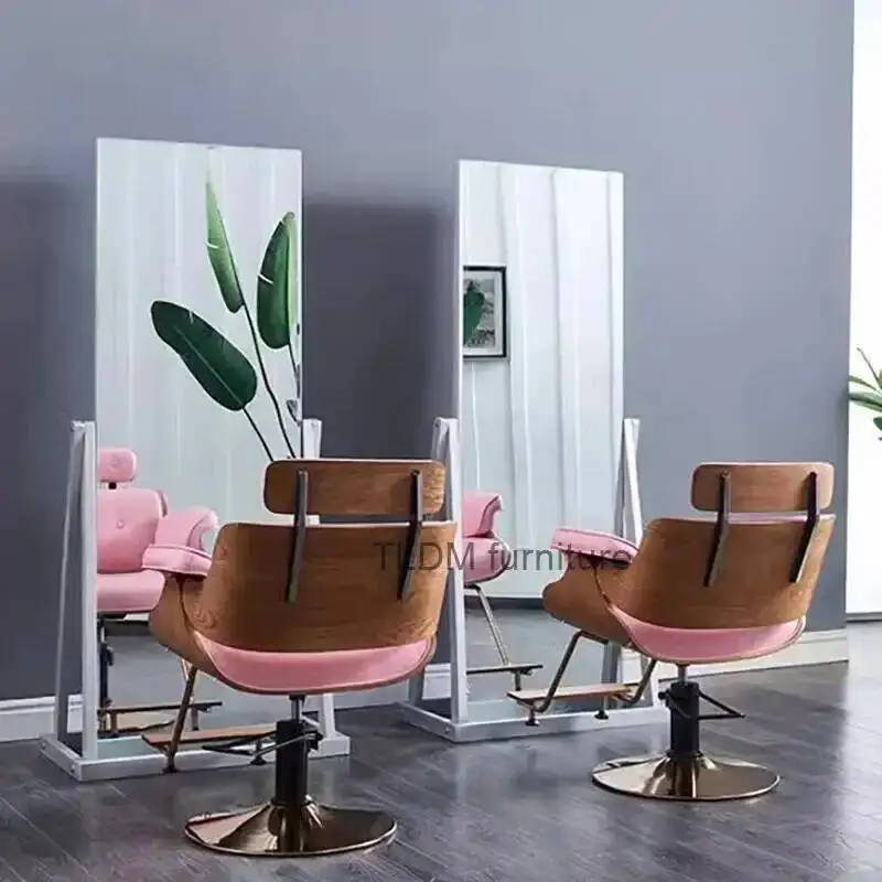 

Leg Barbershop Gold Luxury Retro Salon Chair Beauty Vintage Salon Chair Portable Swivel Silla De Barbero Commercial Furniture