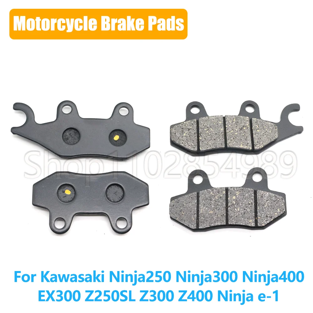 

For Kawasaki Ninja250 Ninja300 EX300 Ninja400 Z250SL Z300 Z400 Ninja E-1 Motorcycle Front Brake Pads Rear Pad Disc Brake Pads