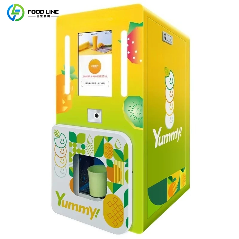 Smart Desktop Fruit Smoothie Vending Machine with QR Code Token Payment Systems Including SDK Function Customized
