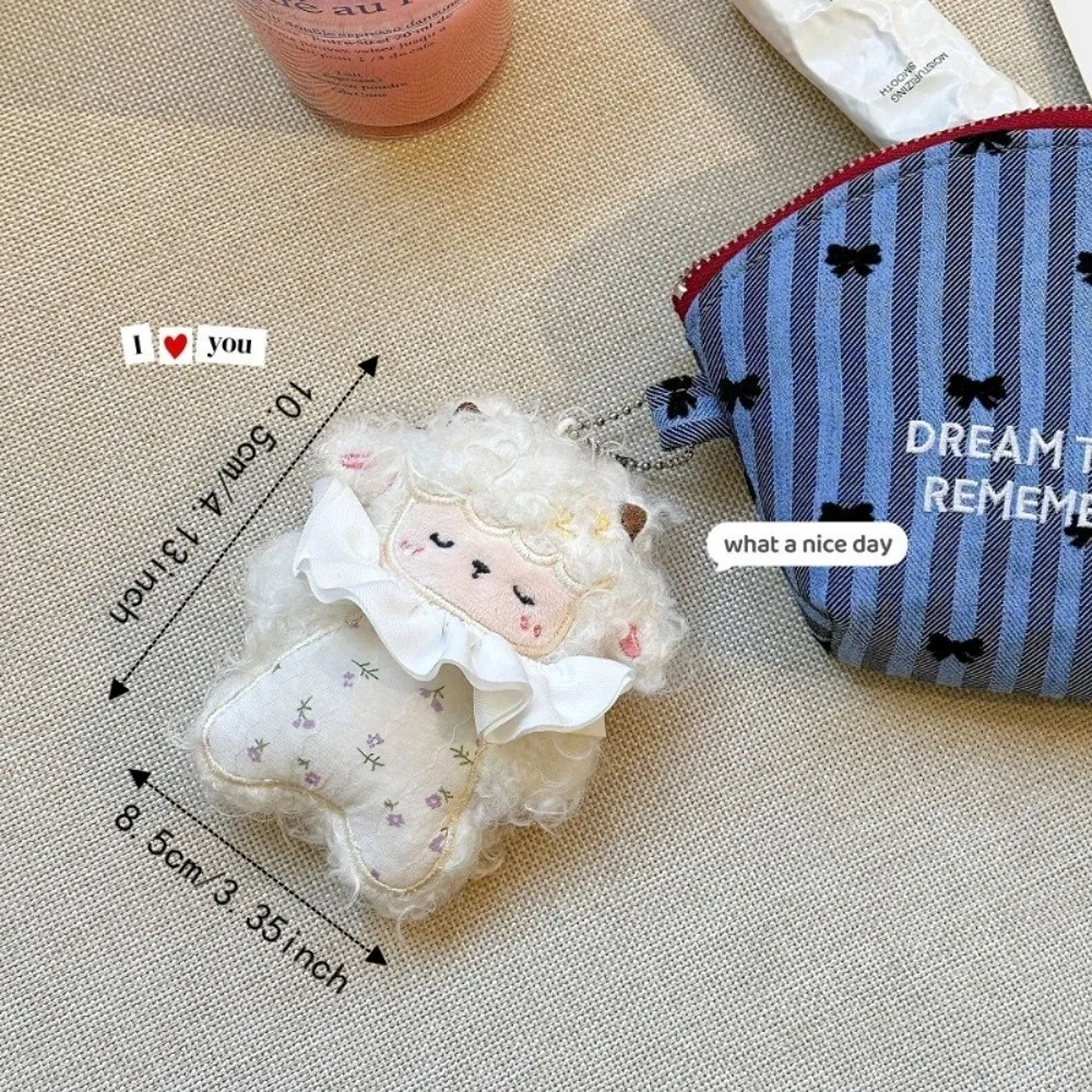 Fashion Cute Sheep Doll Pendant Creative Pretty Curly-haired Lamb Keychain Purse Charm Gift - view 6