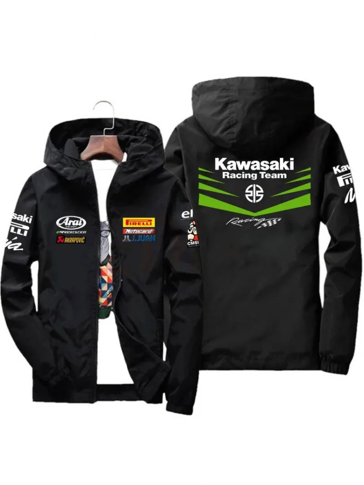 AliExpress Kawasaki Racing motorcycle jacket, cycling travel motorcycle jacket, clothing, windproof and waterproof down jacket