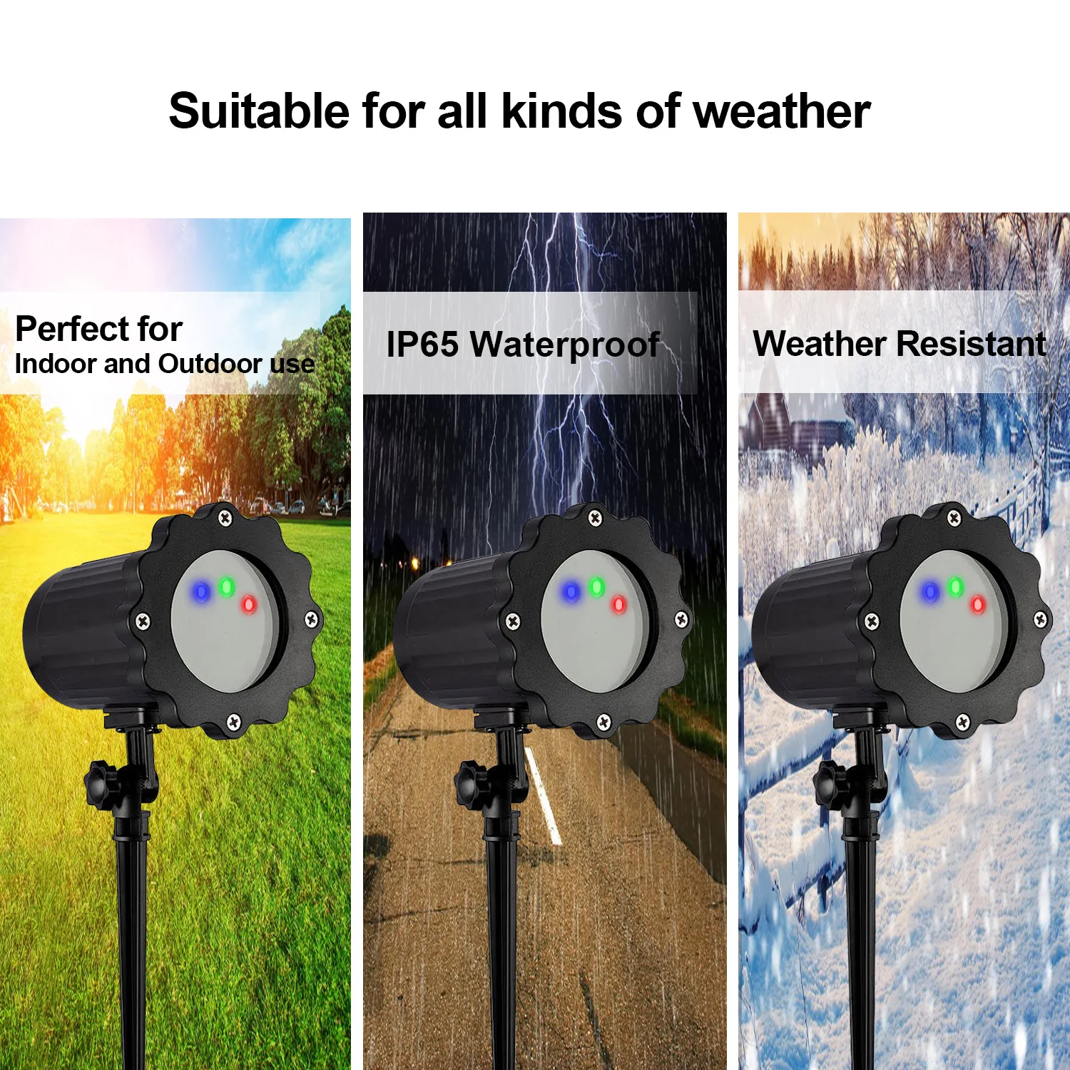 ليزر عيد الميلاد العارض ضوء في الهواء الطلق تتحرك RGB عيد الميلاد العارض ضوء 3 لون الحركة اليراع ضوء تظهر لديكور عطلة #3