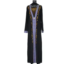 Maxi abiti africani per le donne eleganti donne africane diamanti tradizionali Dashiki Boubou abito africano vestiti africani