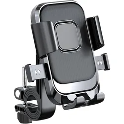 Universal Bike Phone Holder 360° Rotatable Phone Holder Handlebar Stand One Hand Operation GPS Clip for Motorcycle ATV Scooter