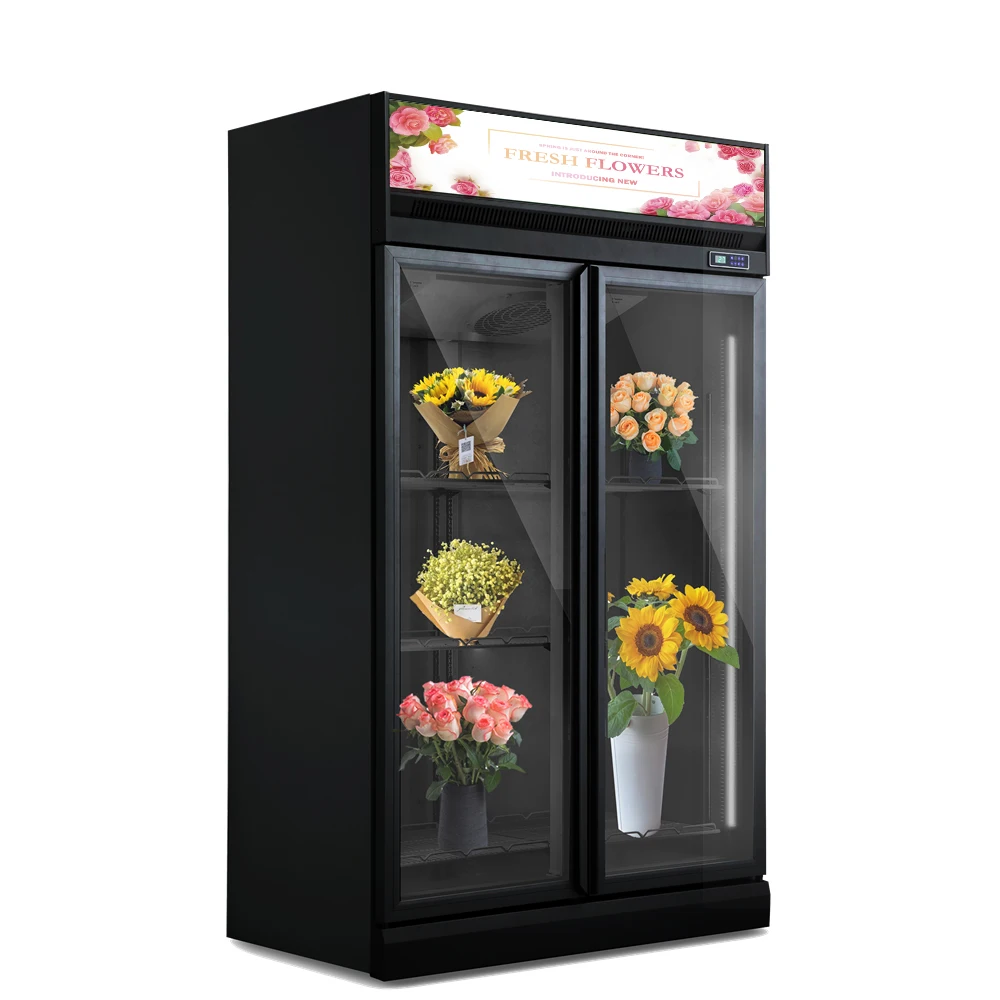 

OEM Factory Keeping Fresh Glass Door Display Flower Cooler Rose Display Refrigerator