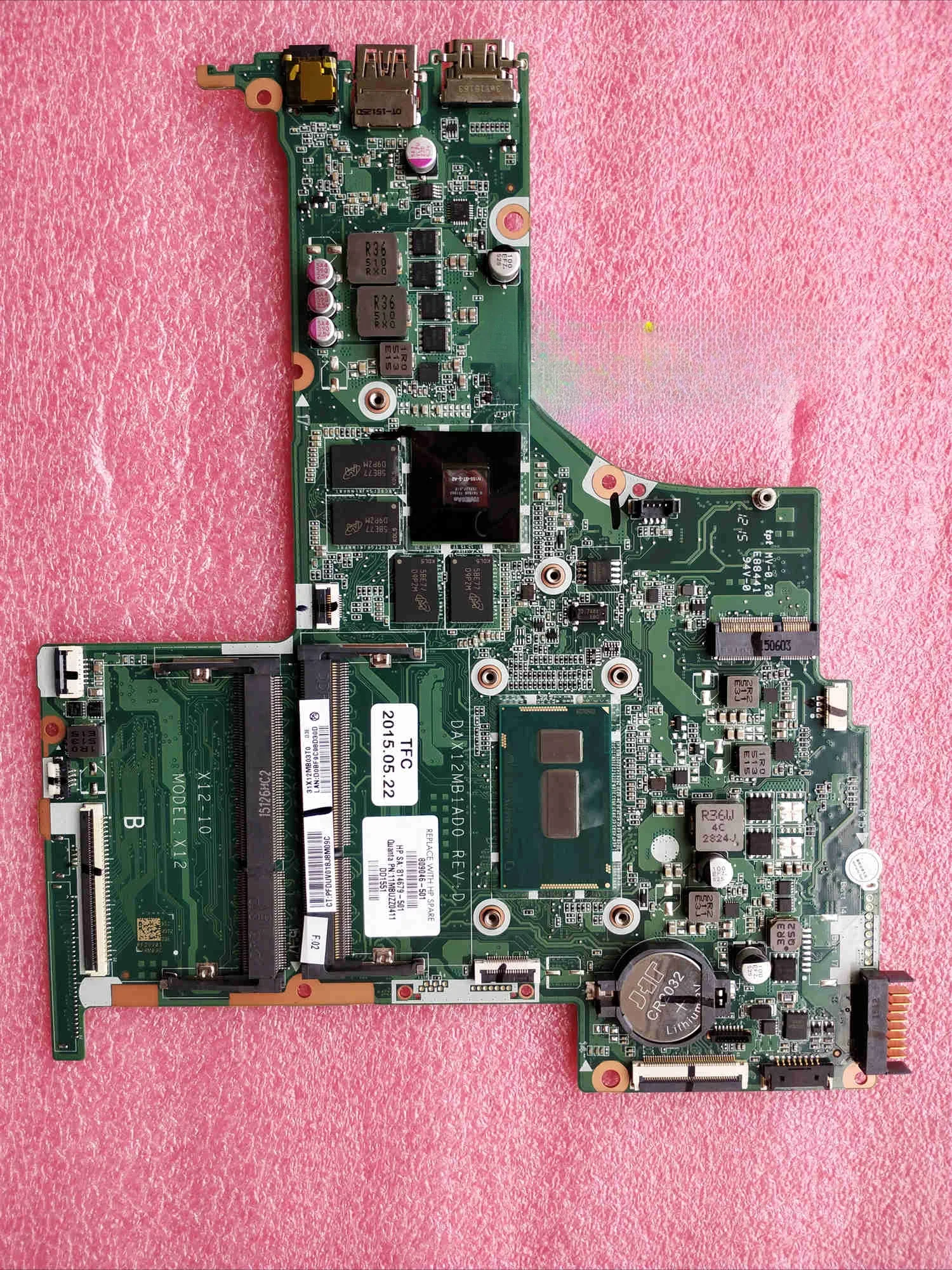 For HP 15-AB TPN-Q159 Main Board 809046-501 814679-501 DAX12MB1AD0