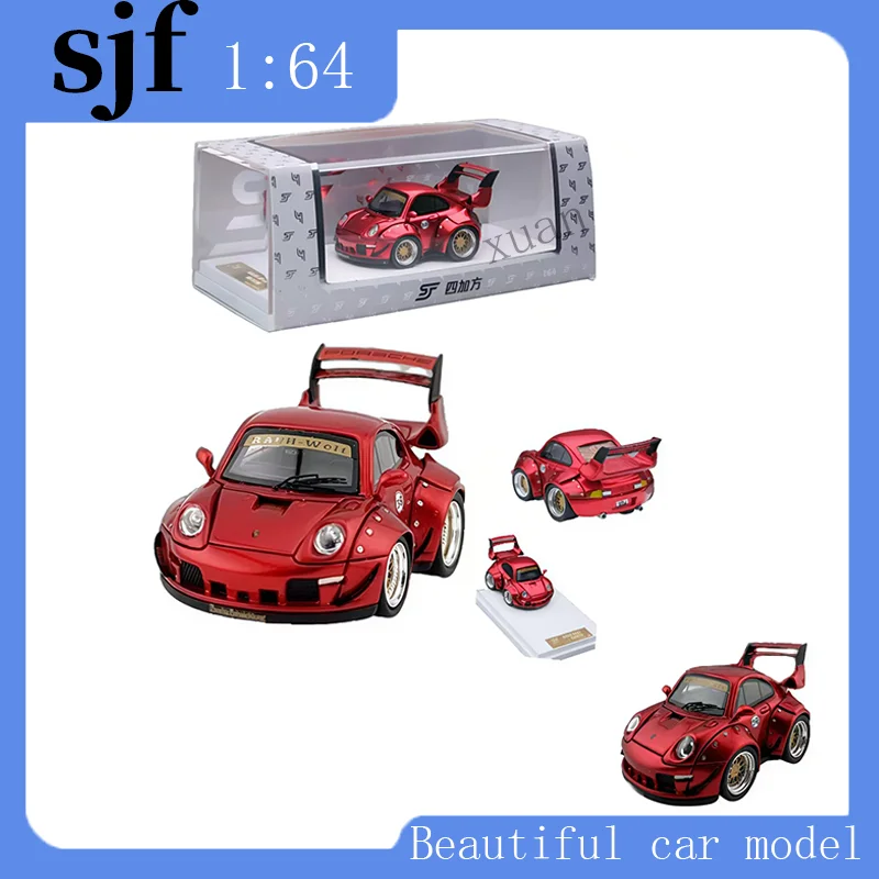 

SJF Production Limited 499 Resin Material 1: 64 Ratio Porsche 993RWB High Tail Brand New Spot Q car Egg Car Collection Static Ca