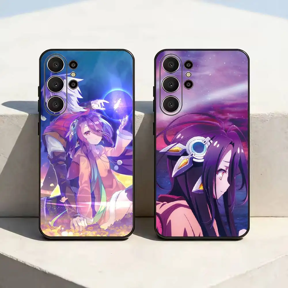 Anime N-No G-Game No Life Z-Zero Schwi Dola Black Soft Silicone Phone Case for Samsung Ultra S26, S24, S21, S22, S23, S30, Lite