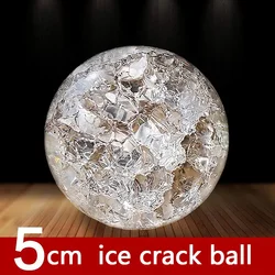 5/6cm Crystal Ice Crack Ball with Stand Glass Sphere Feng Shui Ornament Rocky Water Fountain Decor Sphere Home Decor Figurine