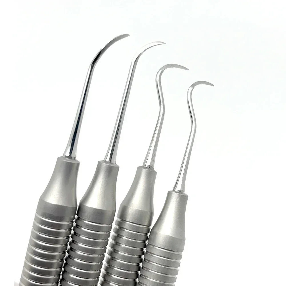 

4Pcs Stainless Steel Dental Tooth Scaler Kit Dental Double-Ended Design Teeth Cleaning Tool Dentistry Oral Care Whitening Tools