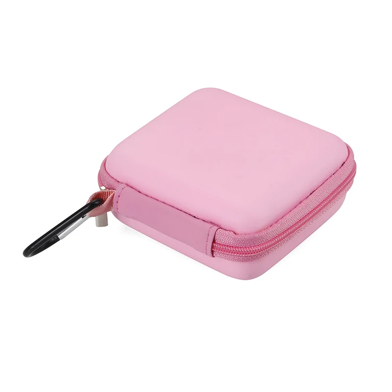 Estuche de transporte de viaje rosa para micrófono Lavalier inalámbrico Mini micrófono Collar micrófono BOYA micrófonos inalámbricos