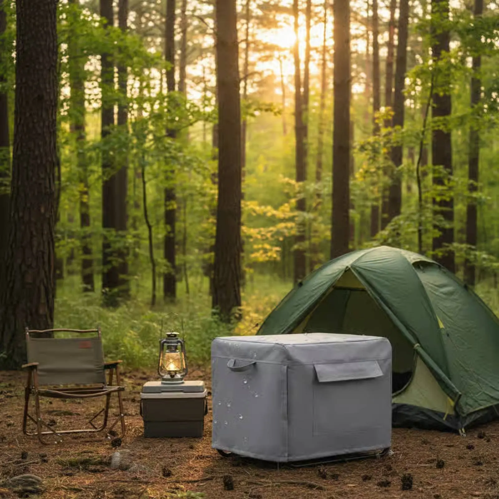 

Waterproof Generator Debris Cover Sturdy Duty Generator Weather Protector Air Vents Sturdy Buckles for Camping