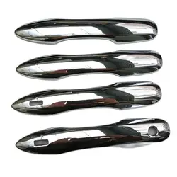 For Toyota Corolla Cross Accessories 2020 2021 2022 2023 2024 2025 Door Handle Cover Trim Plastic Chrome Imitation carbon fiber