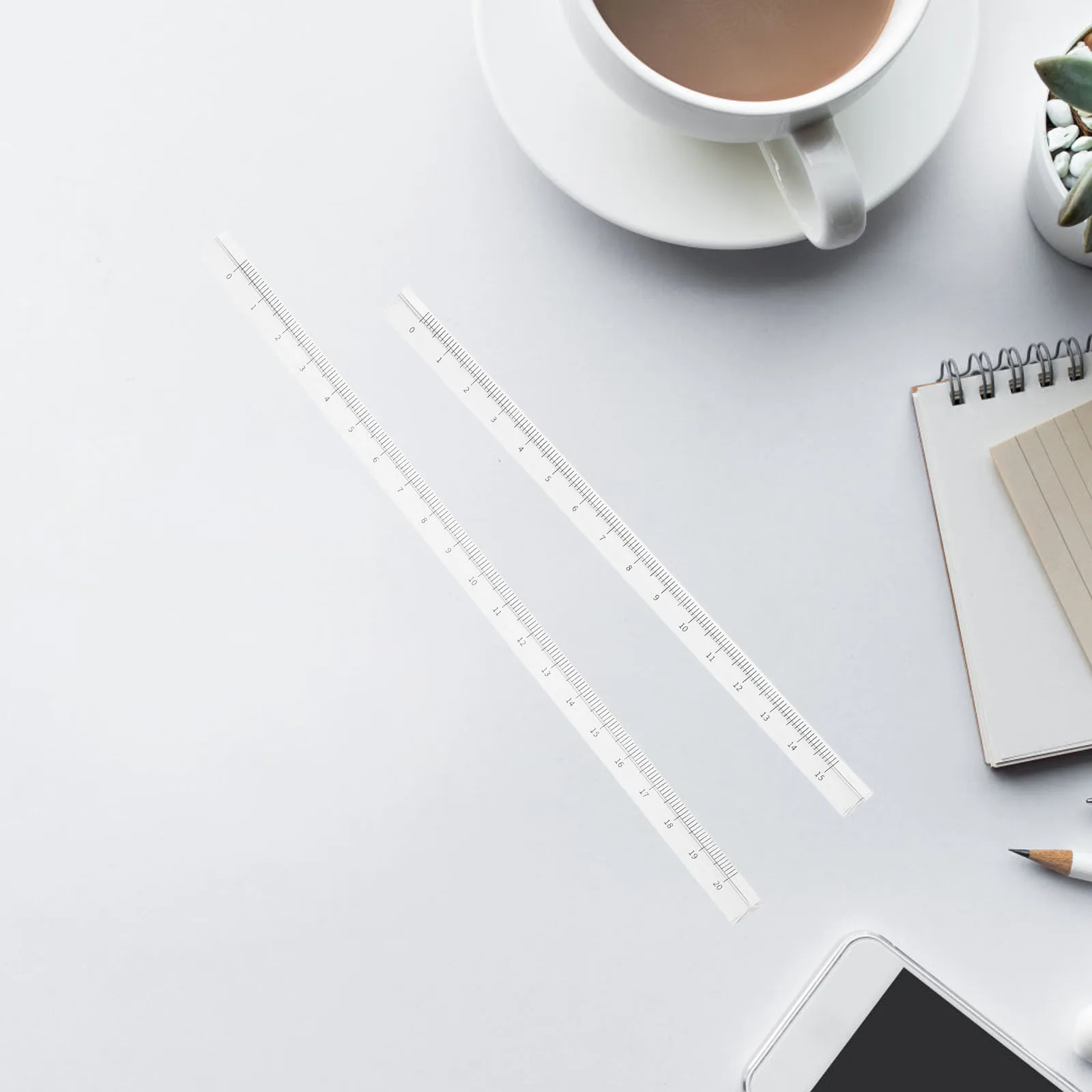 

2pcs Clear Plastic Triangle Ruler Lightweight Measuring Tool For Students School Office Drafting Architecture Metric