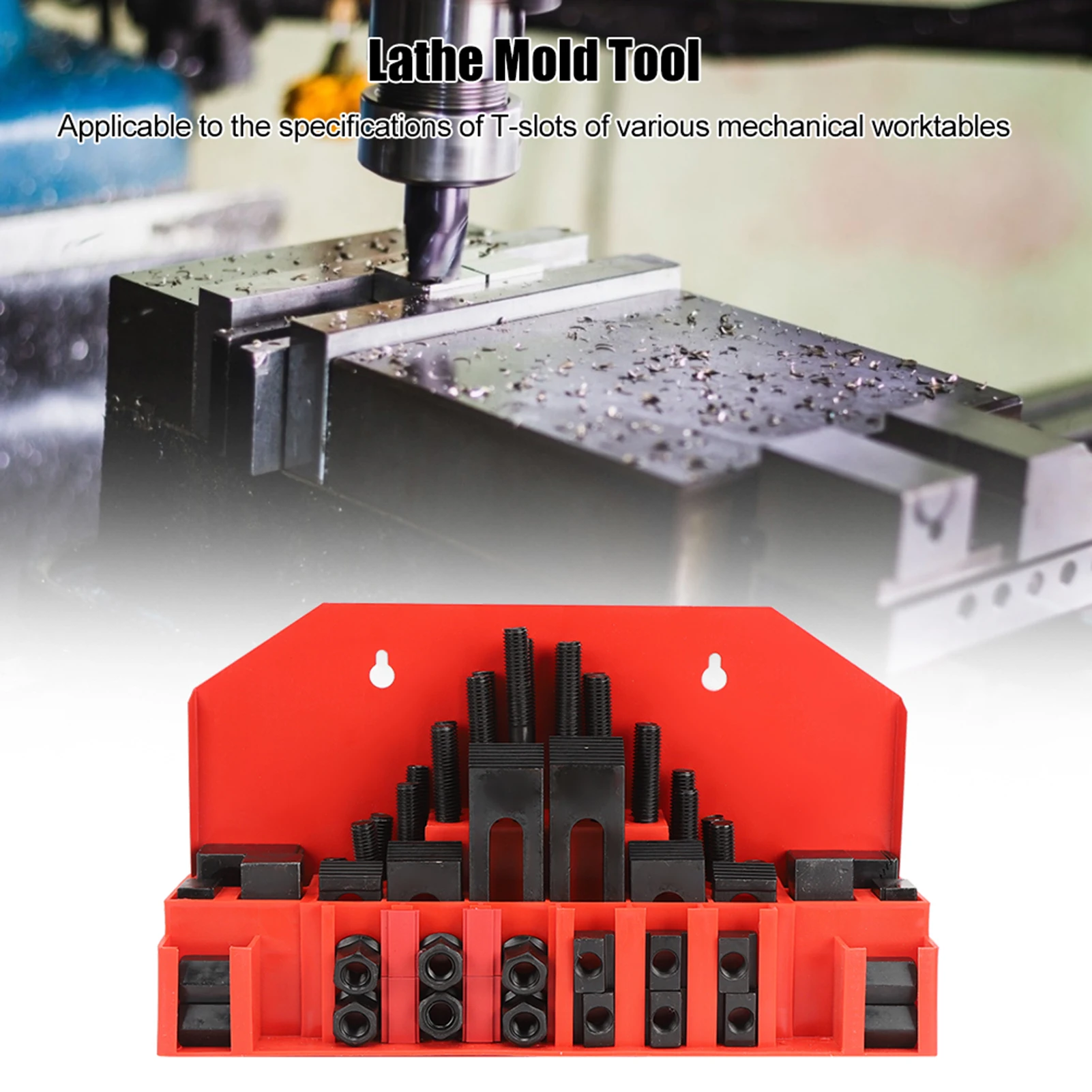 Milling Machine Clamping Set 58pcs Mill Clamp Kit Vice M12 M10 Universal Fixture Screw Set Pressure Plate Processing Parts
