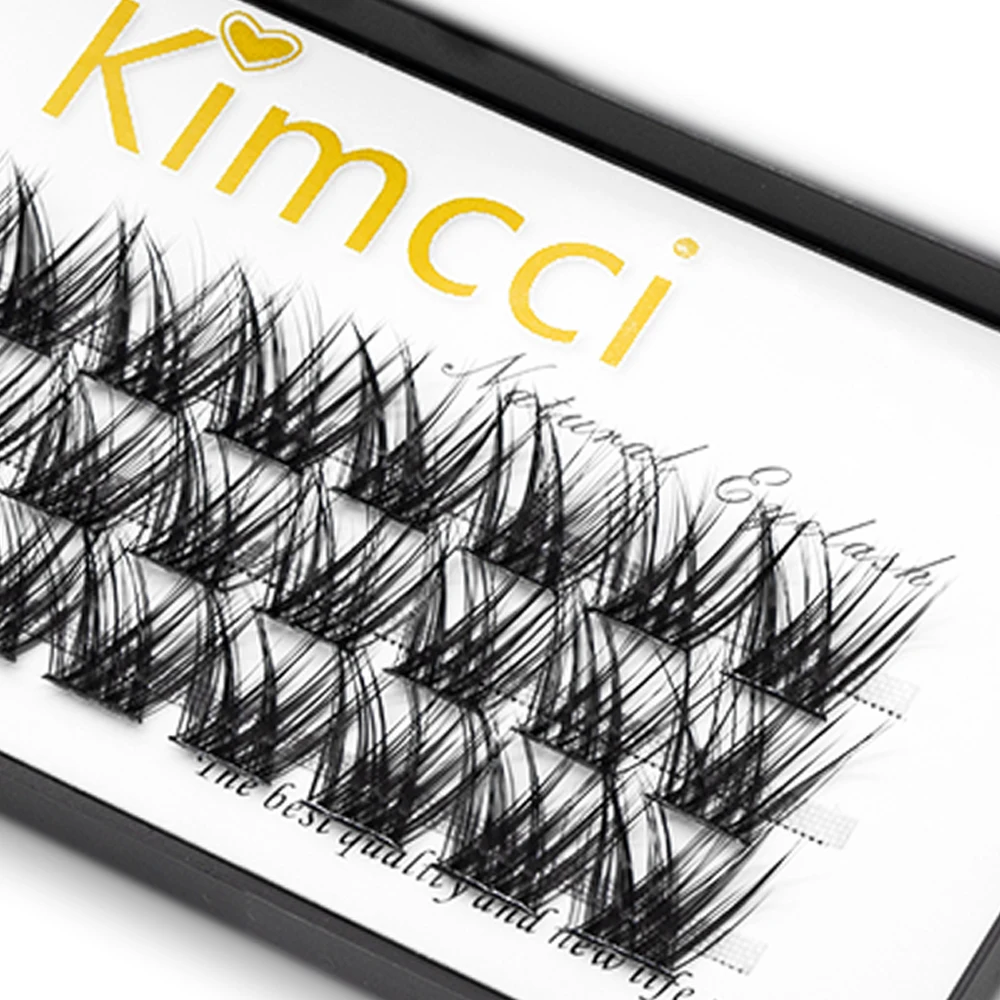 Kimcci M J 30 Bundles Mink Eyelash Extension Faux Mink Lashes Segmented False Bundles Eyelashes  Natural Easy to Operate Eyelash