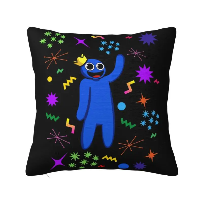 Custom Blue Disco Rainbows Friend Play Gaming Luxury Throw Pillow Covers Car Cushion