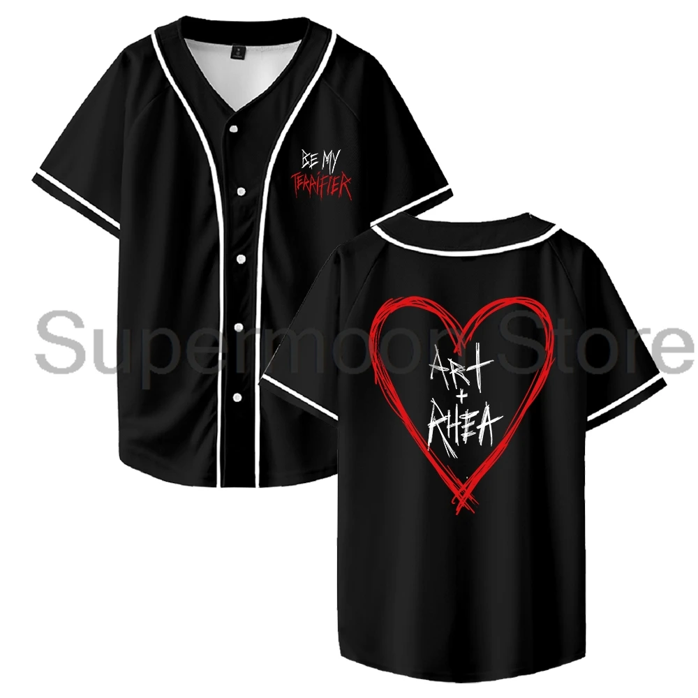 Rhea Ripley Terrifier Be My Terrifier Baseball Jersey V-Neck Short Sleeve Button-Down Shirts Women Men Streetwear Tops