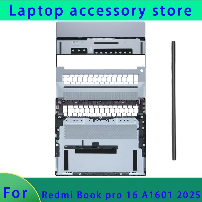 Suitable for Redmi Book Pro 16 A1601 2025 Laptop LCD Screen Top Cover, Screen Frame, Palm Support, Bottom Shell Hinge Cover