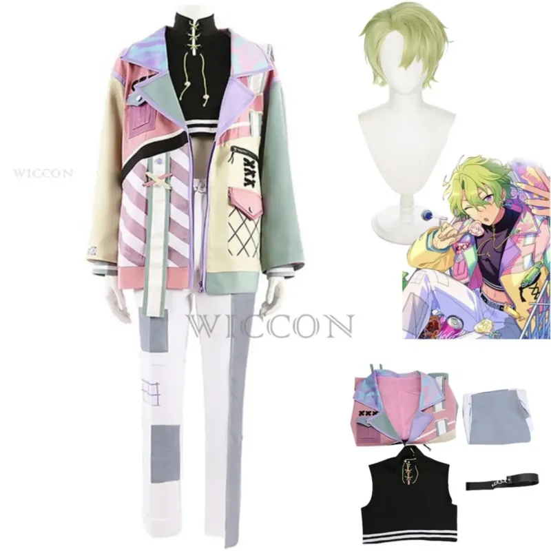 Anime Game Ensemble Stars Tomoe Hiyori Cosplay Costume City Rider Eve Eden Wig Uniform Full Set Man Woman Carnival Suit