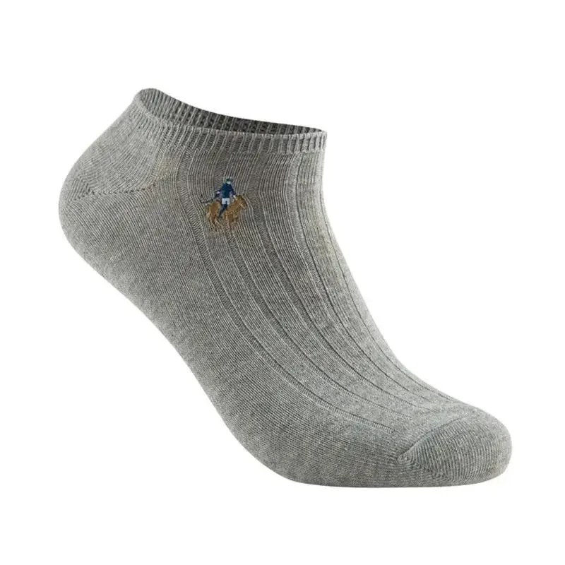 Solid Color Socks Fashion Business Men Cotton Low Cut Socks Breathable Anti-Bacterial Deodorant 3Colors Accessories Gifts