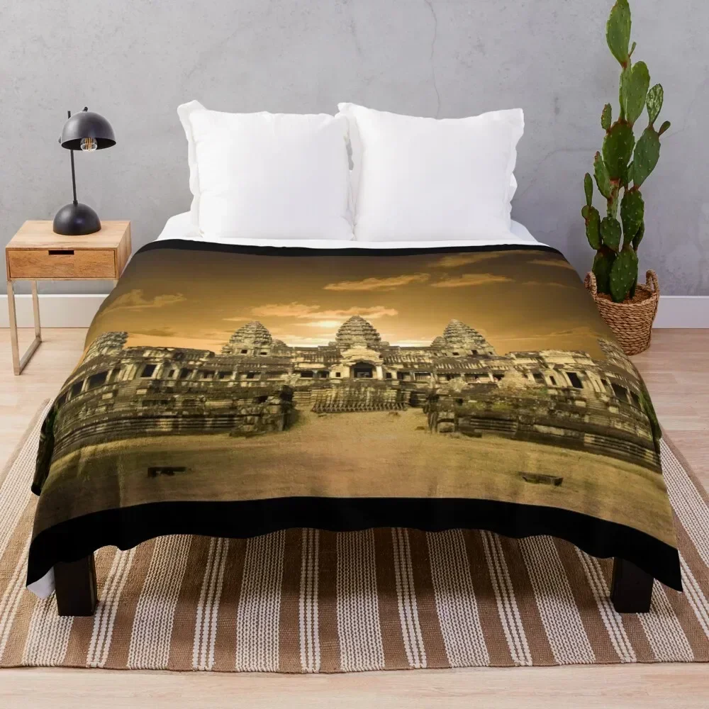 

Cambodian Temple - Angkor Wat Throw Blanket Warm Napping Blanket for Office Couch Bed