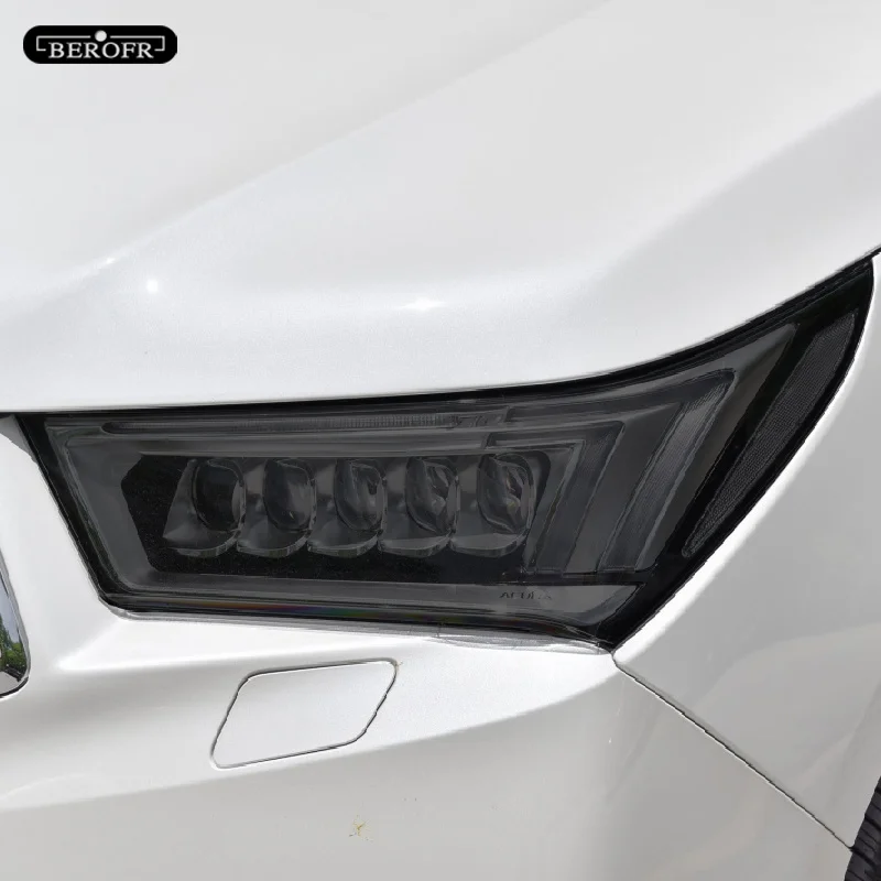 

2 x Car Headlight Protection Tint Film Smoke Black Transparent Front Light TPU Protective Sticker For Acura RDX 2019-Present