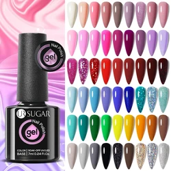 UR SUGAR 7ml Szklana butelka Kolorowy żelowy lakier do paznokci Półtrwały lakier Soak Off UV LED do manicure Paznokcie Art Nail Supplies