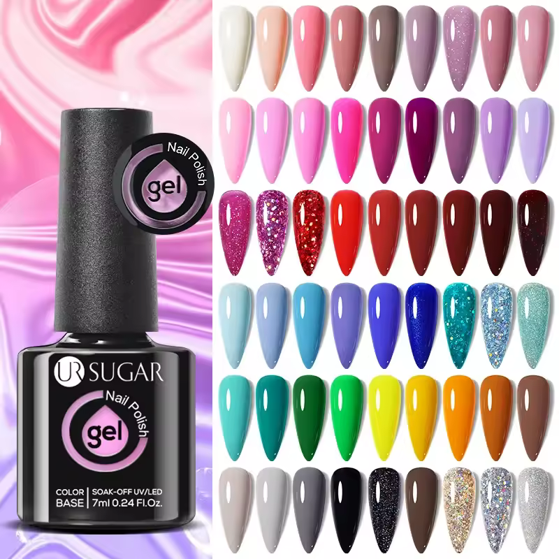 UR SUGAR 7ml bouteille en verre couleur Gel vernis à ongles Semi-permanent tremper UV LED vernis pour manucure ongles Art fournitures pour ongles - AliExpress 