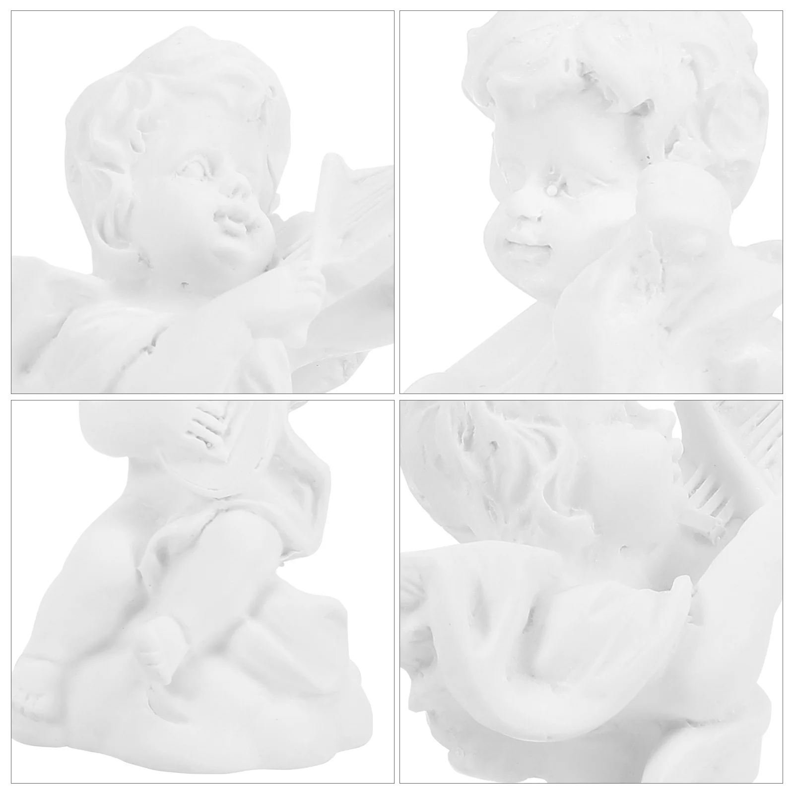 

2Pcs Resin Angel Sculptures Musical Statues Unique Gifts Weddings Father's Day Mother's Day Resin Sculpture Musical Angel