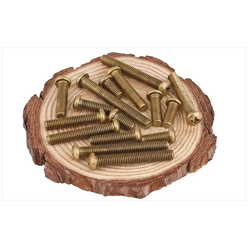 GB818 جولة مسمار لولبي الرأس النحاس فيليبس آلة النحاس M2 M2.5 M3 M4 M5 M6 مسامير عموم رئيس PM Blot روبوت DIY بها بنفسك