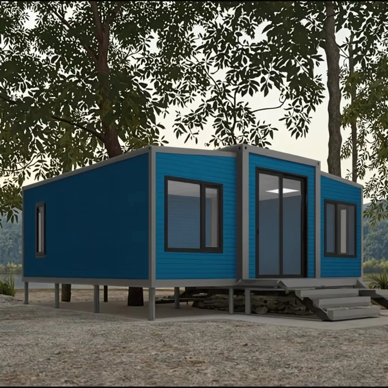 Casa Contenedor Prefabricada Expandible de Lujo de 20 y 40 pies de Construcción Rápida, Minimalista, para Vivienda Móvil Americana con Dormitorio
