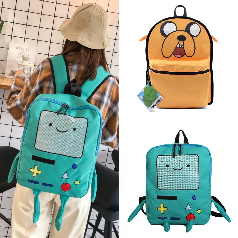 Cute Bmo Bag Finne Figure Jakey Robert Bag Anime Cartoon Adventures Robert Times Robot Bag Child Girl Boy Student Soft Backpack