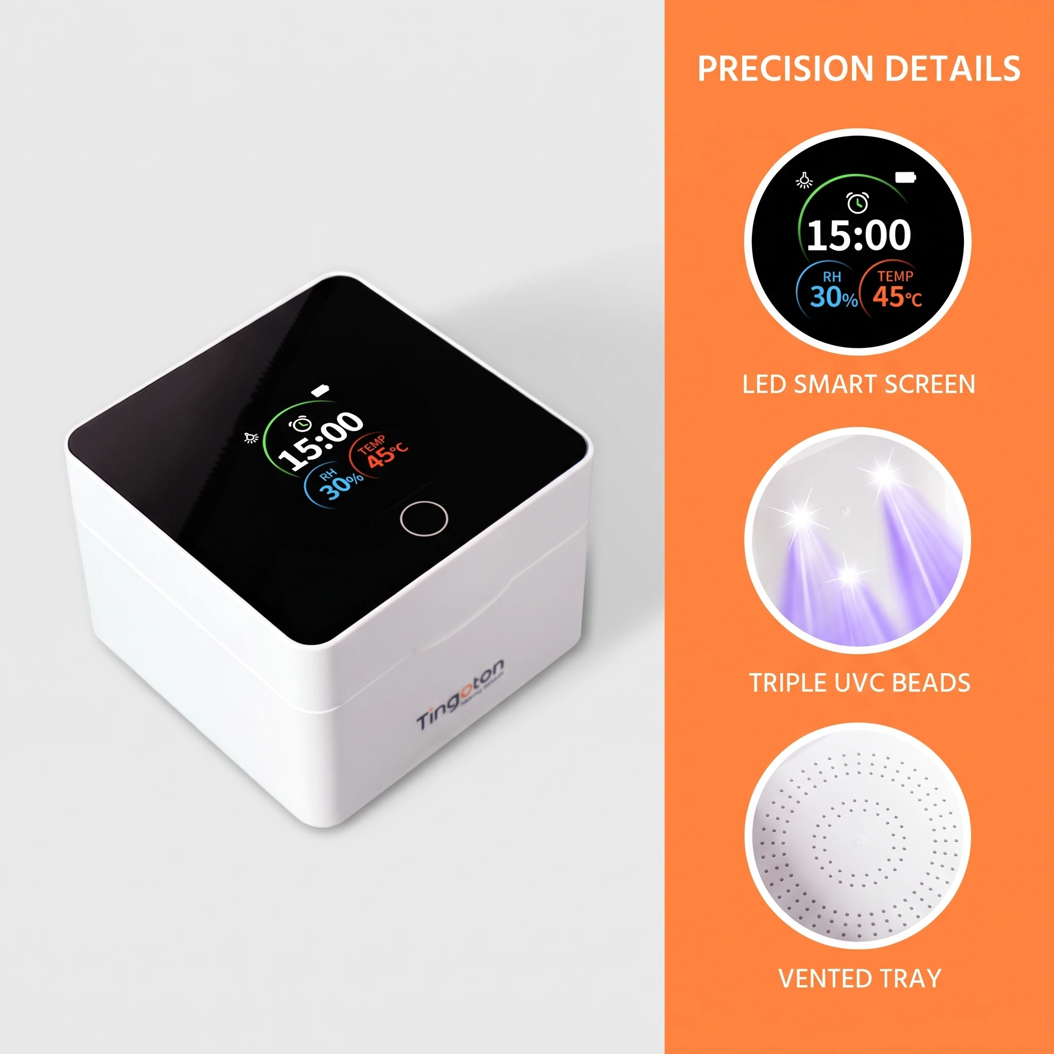 Portable UV Electronic Hearing Aid Dryer and Dehumidifier Fast Drying Box Kit Removes Sweat Moisture From Headphone