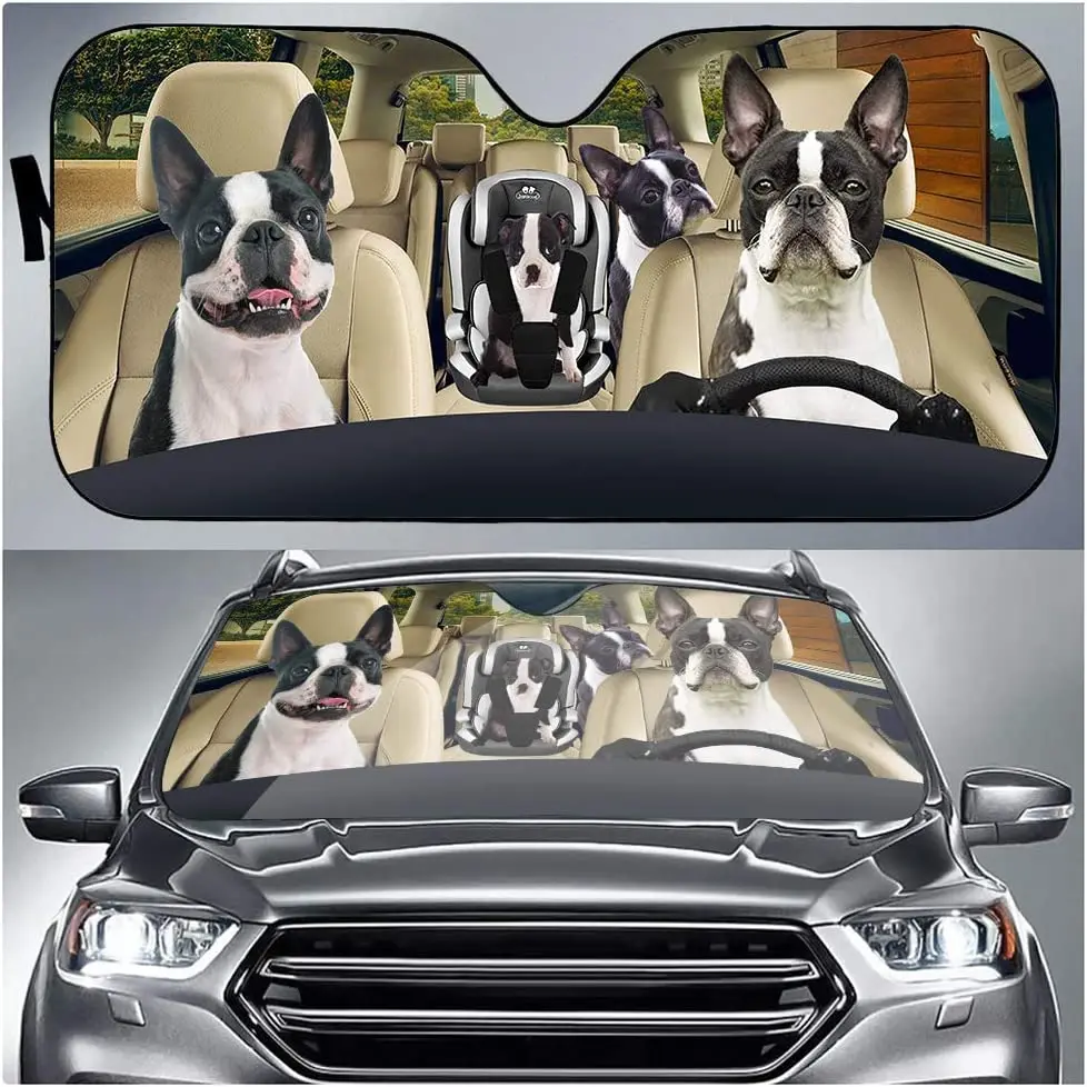 Boston Terrier Personalisierte Auto Sonnenschutz Camping Auto Zubehör Geschenk Decor Custom Car Geschenk Für Ihn Geschenk Für Papa Geschenk accessori